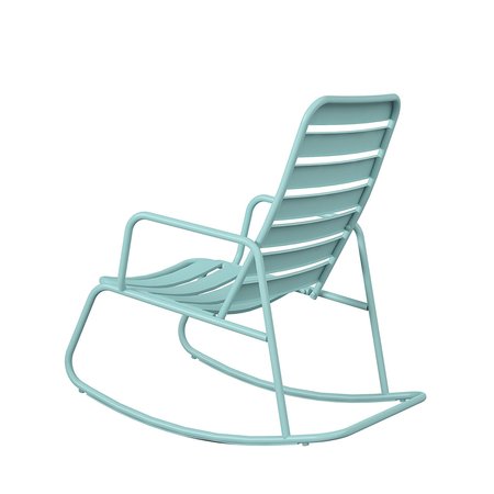 Cosco Novogratz Poolside Gossip Collection, Roberta Outdoor/Indoor Rocking Chair, Aqua Haze 88065AQH1E